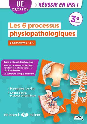 Les 6 processus physiopathologiques : UE 2.1, 2.4 à 2.9 - semestres 1 à 5 - 9782843717666