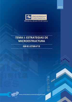 Estrategias De Microestructura