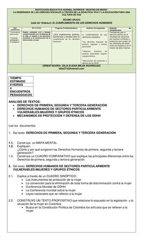 Cumplimiento De Los Derechos Humanos