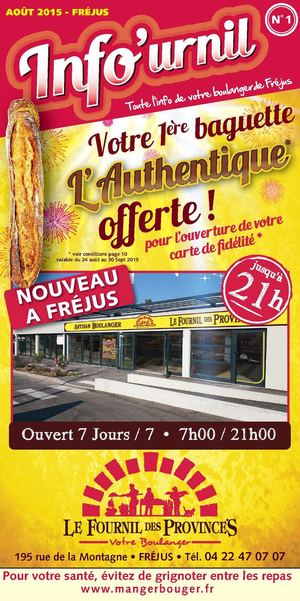 Le Fournil des Provinces Fréjus INFO'URNIL N°1