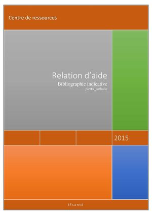 Bibliographie Relation D'aide