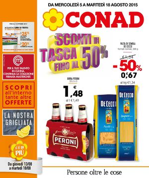 Volantino Conad Puglia Basilicata Dal 5 Al 18 Agosto