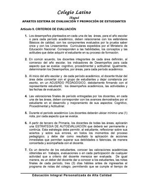 Evaluacion Y Promocion