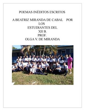 Poemas Inéditos Escritos Por El Xii B