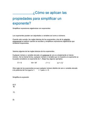 Foro 1 Discusion Y Analisis De Los Exponentes Y Radicales