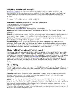 Introduction Of Promotional Products