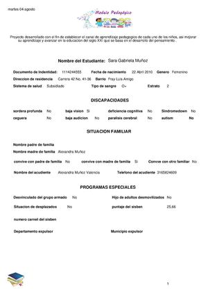 Sara Gabriela Muñoz Valencia