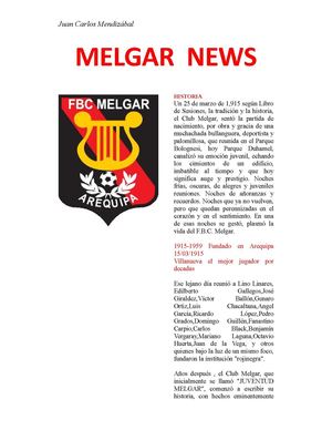 Melgar News                        juan carlos mendizabal