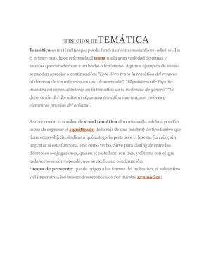 Tematica