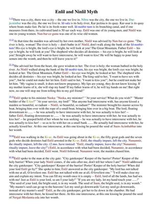 Enlil And Ninlil Myth