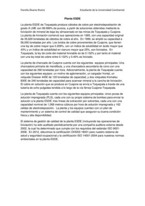 Lixiviacion planta ESDE