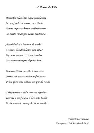 O Poema Da Vida