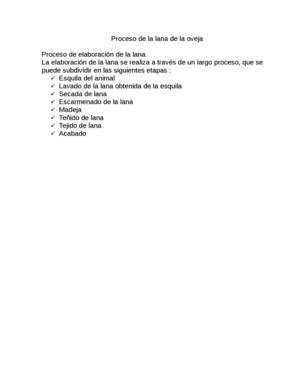 Proceso De La Lana De La Oveja