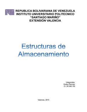 Estructuras De Almacenamiento
