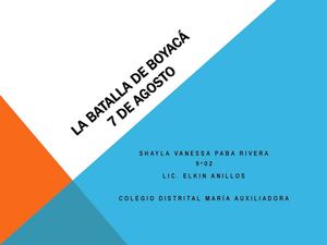 La Batalla De Boyacá