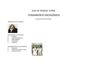 Guia De Trabajo Fundamento Sociologico Prof Elis