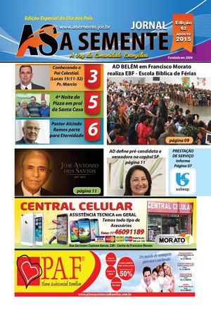 Jornal A Semente Edição de Agosto 2015