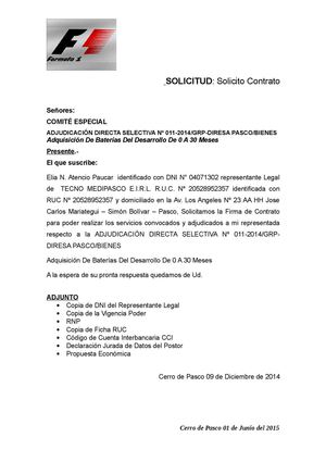 Solicitud Firma De Contrato