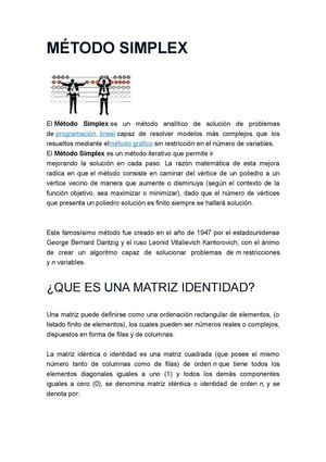 Método Simplex  de Graciela Quispe