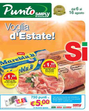 Volantino Punto Simply Dal 6 Al 16 Agosto