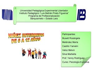 Niñez Intermedia 6 12