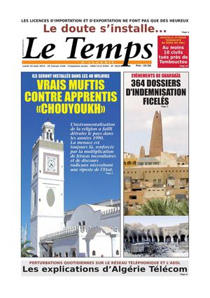 Le Temps d'Algérie Edition du Lundi 10 Août 2015