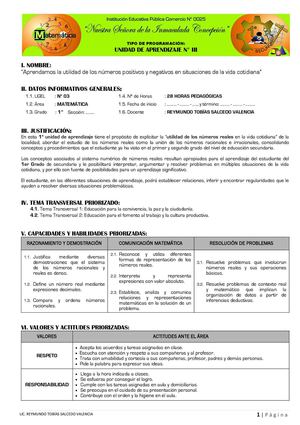 4 Ua Matematica 1° Num Racionales2