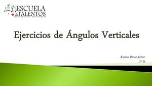 Ejercicios De Ángulos Verticales