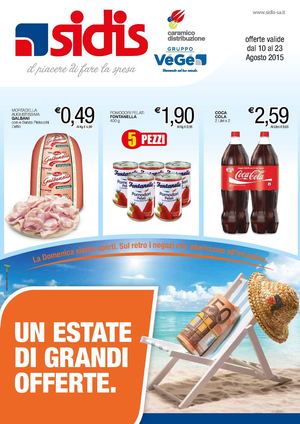 Volantino Sidis Dal 12 Al 23 Agosto