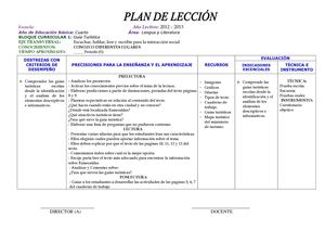 Refuerzo Pedagógico 4 Año