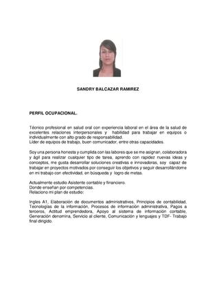Perfil Ocupacional
