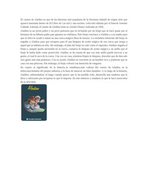 El Cuento De Aladino