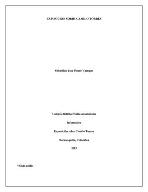 Exposicion Sobre Camilo Torres