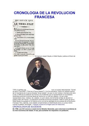 Cronologia De La Revolucion Francesa