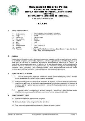 Introducción A La Ingeniería Industrial