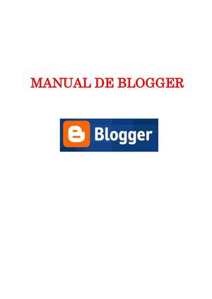 Manual Blogger