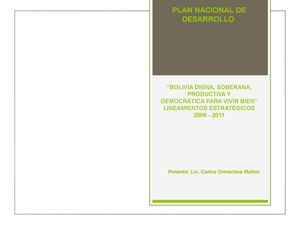 1a Plan Nacional De Desarrollo