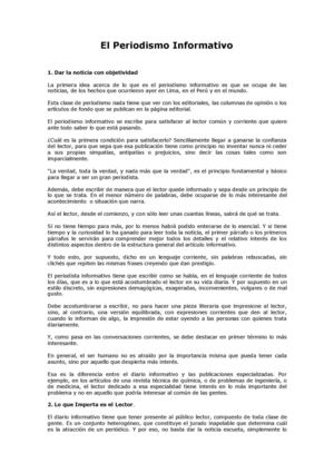 El Periodismo Informativo