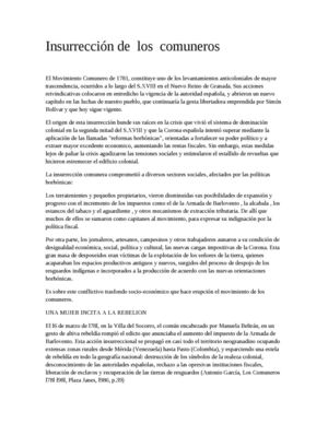 Insurrección De Los Comuneros