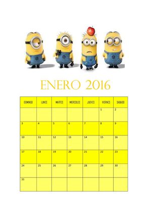 Calendario minions