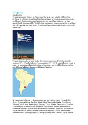 Uruguay como pais...