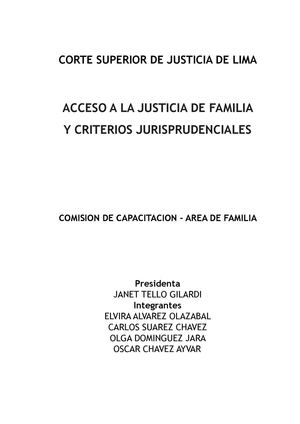 Criterios Jurisprudenciales En Familia