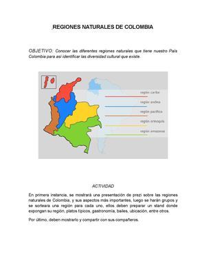 portada Regiones Naturales De Colombia