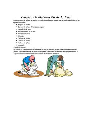 Proceso De Elaboración De La Lana