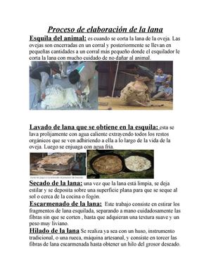 Proceso De Elaboración De La Lana