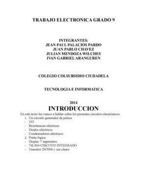 Trabajo Electronica Grado 9