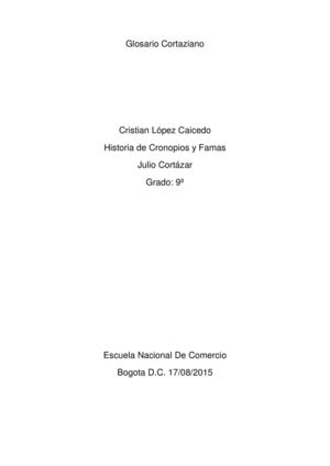 Glosario Cortaziano