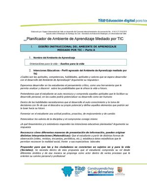 Planificador Ambiente De Aprendizaje A1