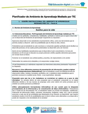 Planificador Ambiente De Aprendizaje A2
