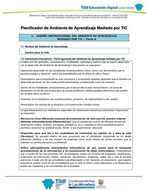 Planificador Ambiente De Aprendizaje A3